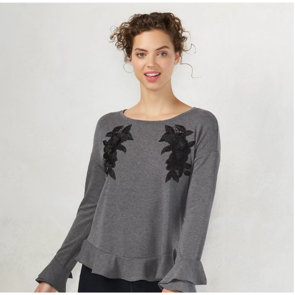Lauren Conrad Embroidered Top